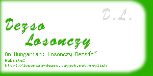 dezso losonczy business card